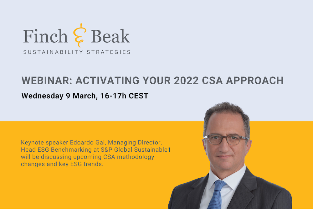 ESG Acceleration Webinar: Activating Your CSA 2022 Approach